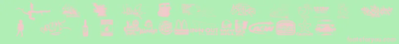 ThisIsMyTown3 Font – Pink Fonts on Green Background