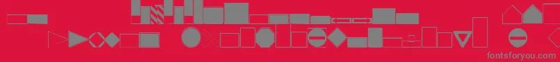 Roadgeek2005Signbacks Font – Gray Fonts on Red Background