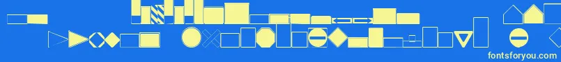 Fonte Roadgeek2005Signbacks – fontes amarelas em um fundo azul