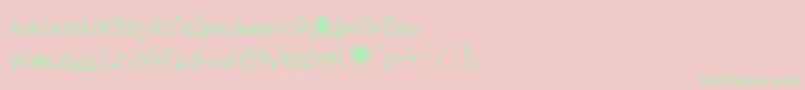 EastsideMotel Font – Green Fonts on Pink Background
