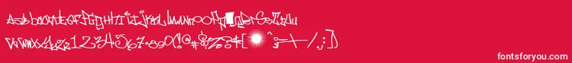 EastsideMotel Font – White Fonts on Red Background