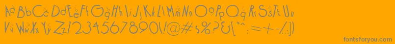 CocktailBubbly Font – Gray Fonts on Orange Background