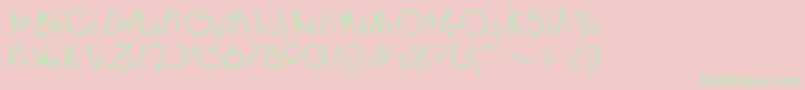 CocktailBubbly Font – Green Fonts on Pink Background