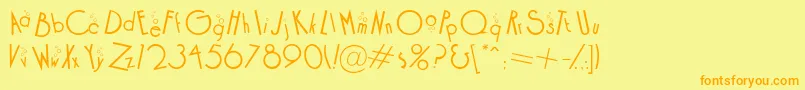 More about CocktailBubbly Font CocktailBubbly Font – Orange Fonts on Yellow Background