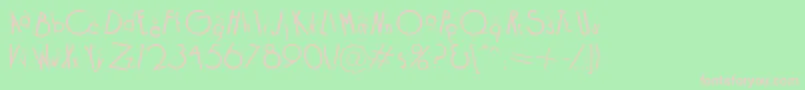 CocktailBubbly Font – Pink Fonts on Green Background