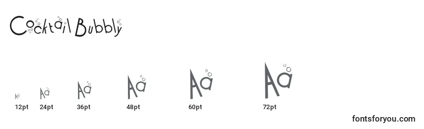 CocktailBubbly Font Sizes