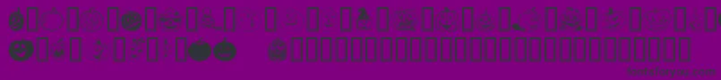 Bumkins-fontti – mustat fontit violetilla taustalla