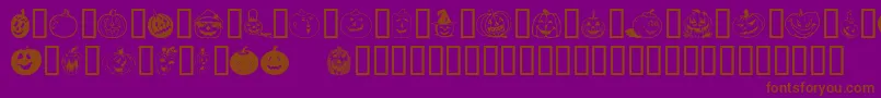 Bumkins Font – Brown Fonts on Purple Background