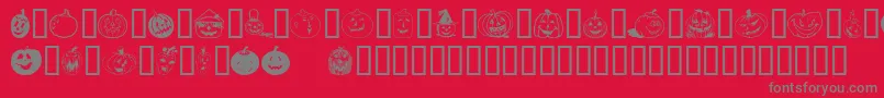 Bumkins Font – Gray Fonts on Red Background