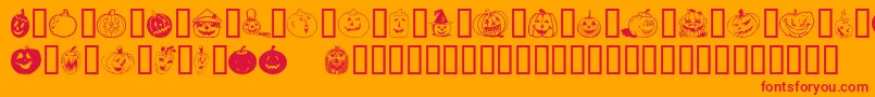 fuente Bumkins – Fuentes Rojas Sobre Fondo Naranja