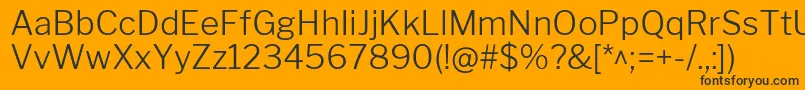 Шрифт LibrefranklinLight – чёрные шрифты на оранжевом фоне