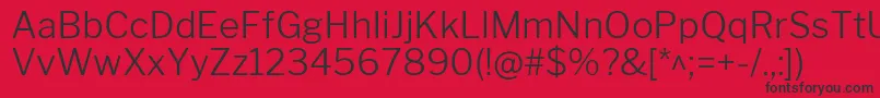 LibrefranklinLight Font – Black Fonts on Red Background