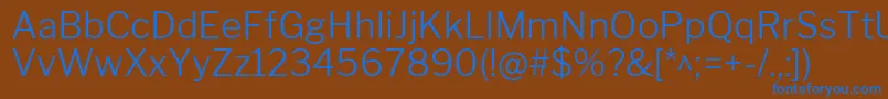 LibrefranklinLight Font – Blue Fonts on Brown Background