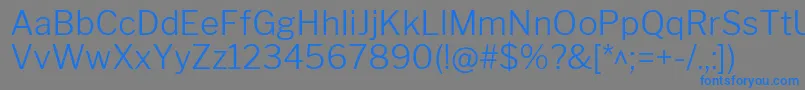 LibrefranklinLight Font – Blue Fonts on Gray Background