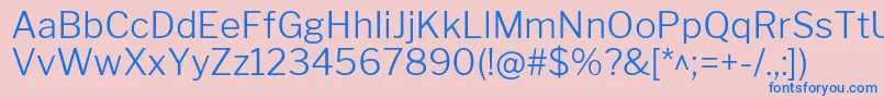LibrefranklinLight Font – Blue Fonts on Pink Background