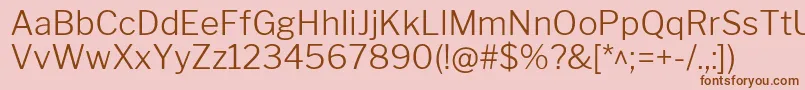 Шрифт LibrefranklinLight – коричневые шрифты на розовом фоне