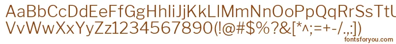 LibrefranklinLight Font – Brown Fonts on White Background