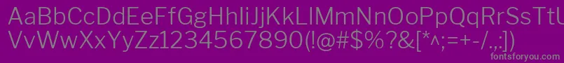LibrefranklinLight Font – Gray Fonts on Purple Background