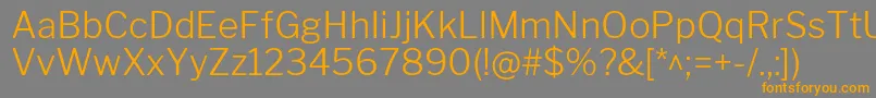 LibrefranklinLight Font – Orange Fonts on Gray Background