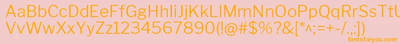 LibrefranklinLight Font – Orange Fonts on Pink Background