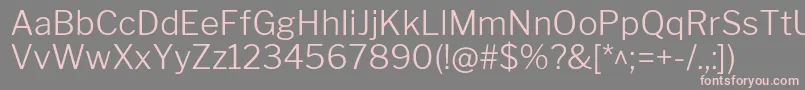 LibrefranklinLight Font – Pink Fonts on Gray Background