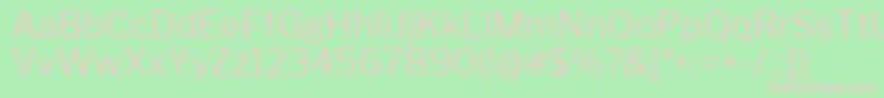 Czcionka LibrefranklinLight – różowe czcionki na zielonym tle