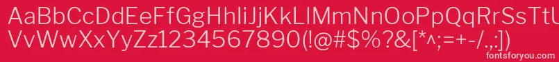 Шрифт LibrefranklinLight – розовые шрифты на красном фоне