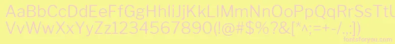 LibrefranklinLight Font – Pink Fonts on Yellow Background