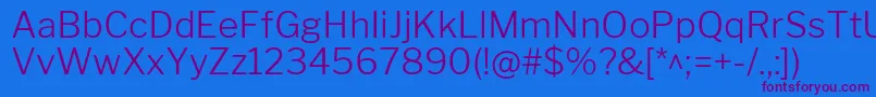 LibrefranklinLight Font – Purple Fonts on Blue Background