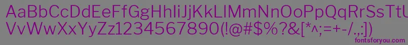 LibrefranklinLight Font – Purple Fonts on Gray Background