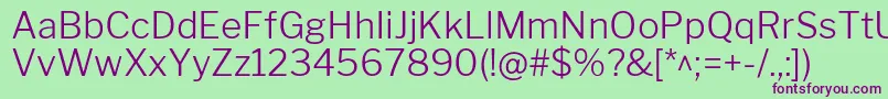 LibrefranklinLight Font – Purple Fonts on Green Background