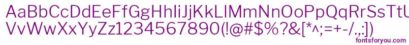 LibrefranklinLight Font – Purple Fonts on White Background