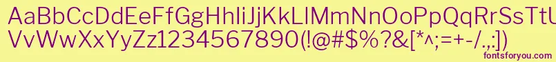 LibrefranklinLight Font – Purple Fonts on Yellow Background