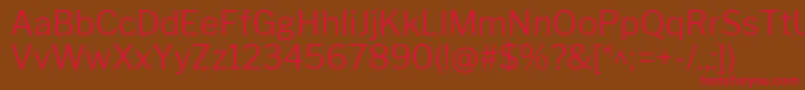 LibrefranklinLight-fontti – punaiset fontit ruskealla taustalla