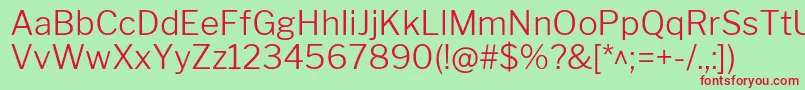 LibrefranklinLight Font – Red Fonts on Green Background