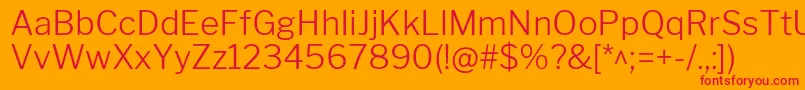 Шрифт LibrefranklinLight – красные шрифты на оранжевом фоне
