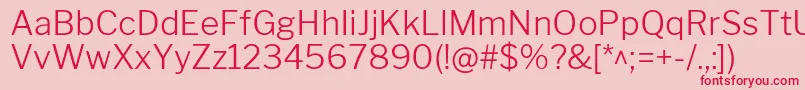 LibrefranklinLight Font – Red Fonts on Pink Background