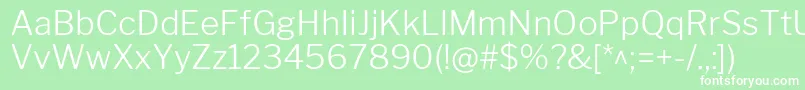 LibrefranklinLight Font – White Fonts on Green Background