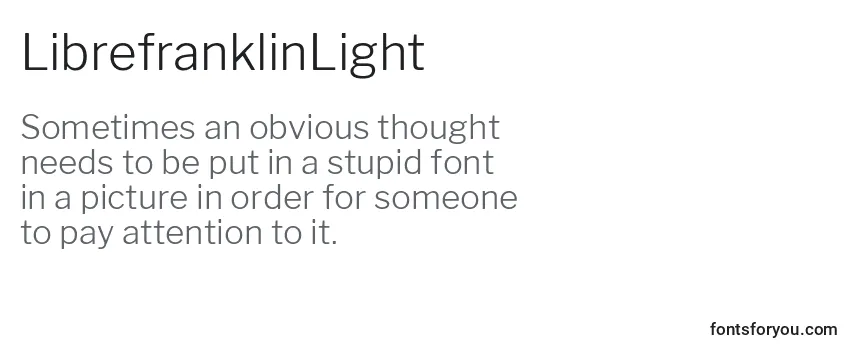 Шрифт LibrefranklinLight