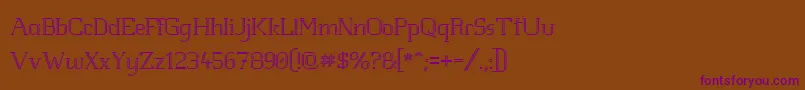 Шрифт Whitelinefeverlight100 – фиолетовые шрифты на коричневом фоне
