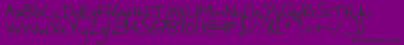 Asafeplacetofall Font – Black Fonts on Purple Background