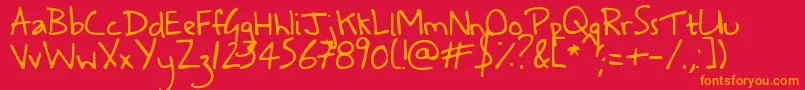 Asafeplacetofall Font – Orange Fonts on Red Background