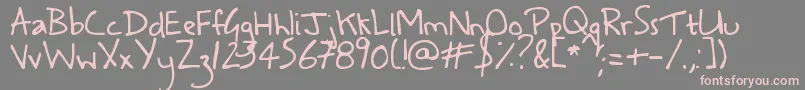 Asafeplacetofall Font – Pink Fonts on Gray Background