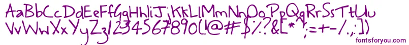 Asafeplacetofall Font – Purple Fonts on White Background