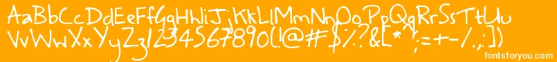 Asafeplacetofall Font – White Fonts on Orange Background