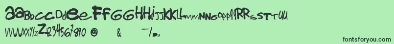 Gorillaz2 Font – Black Fonts on Green Background