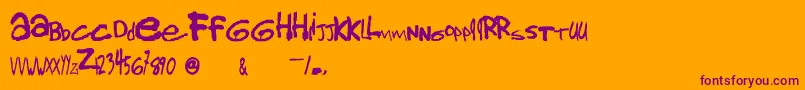 Gorillaz2 Font – Purple Fonts on Orange Background