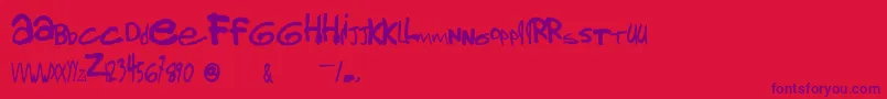 Gorillaz2 Font – Purple Fonts on Red Background
