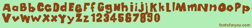 Mala Font – Brown Fonts on Green Background