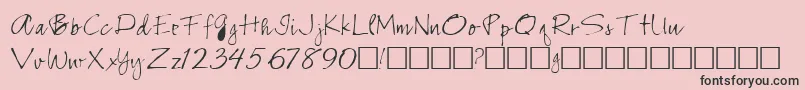 RemstaRegular-fontti – mustat fontit vaaleanpunaisella taustalla